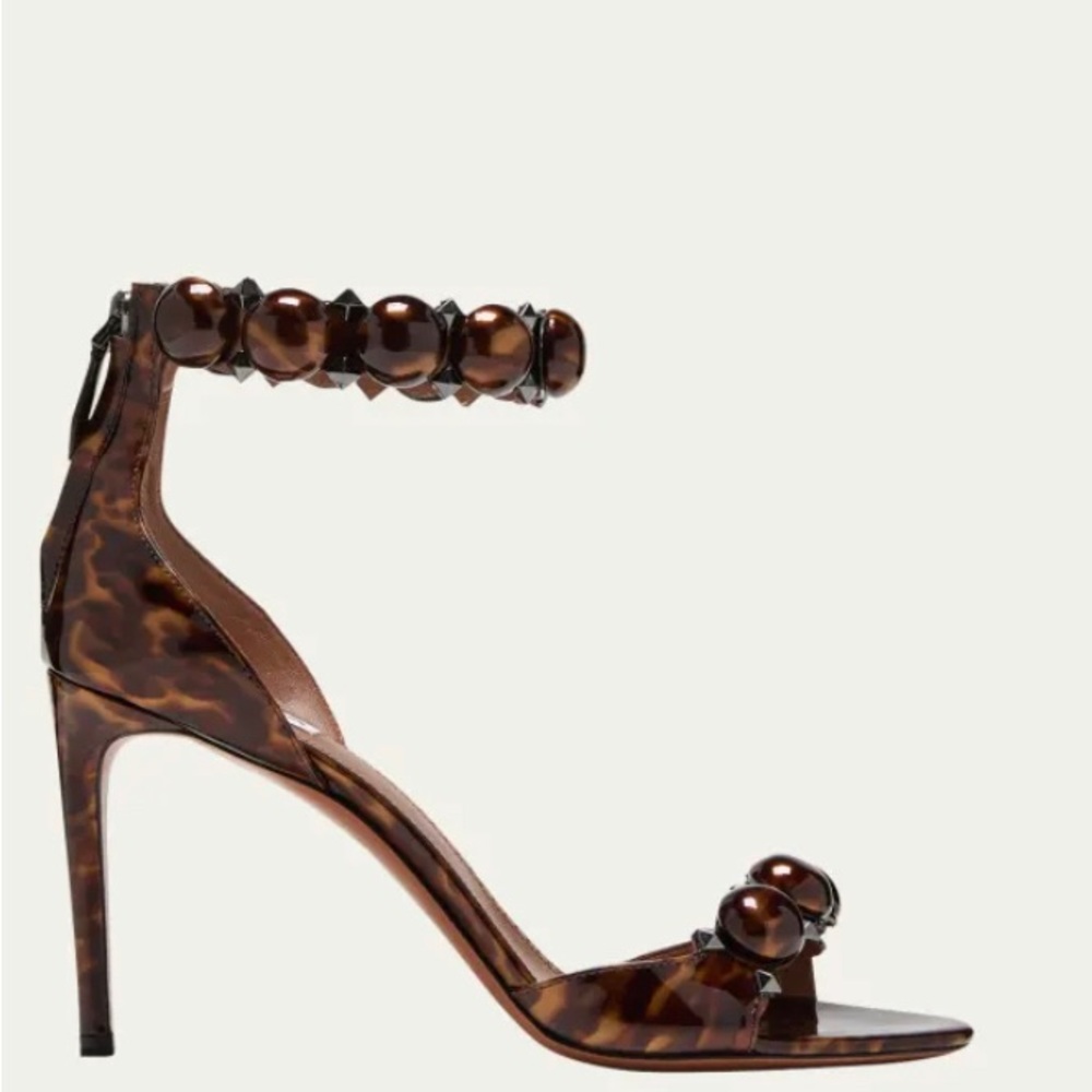 ALAIA
Bombe Tortoise Ankle-Strap Sandals